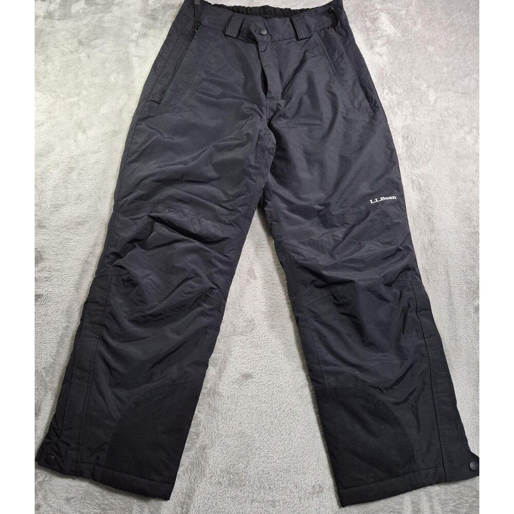 L.L.Bean TEK2 Snow Pants Womens Small Black Nylon Waterproof Insulated Ski